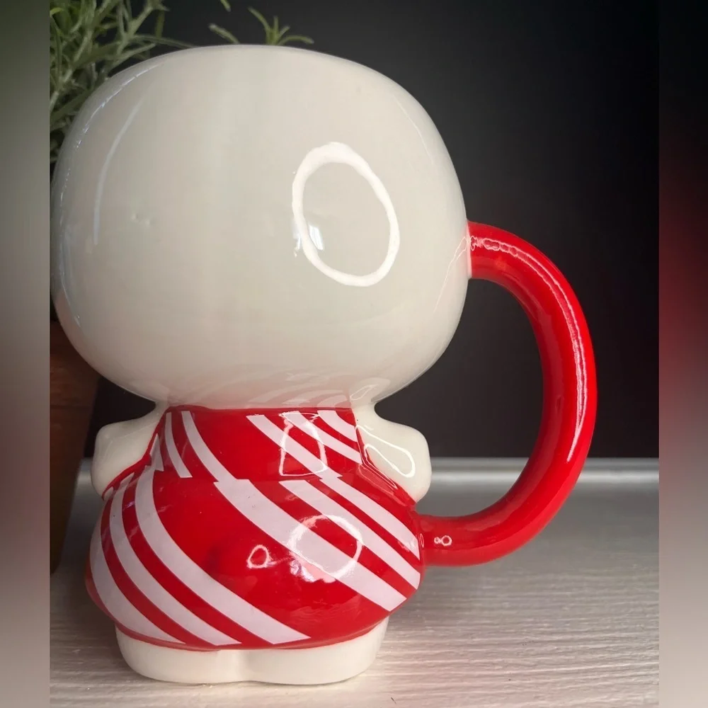 Sanrio Hello Kitty 3D Christmas Figural Mug Candy Cane Dress 22oz NWT